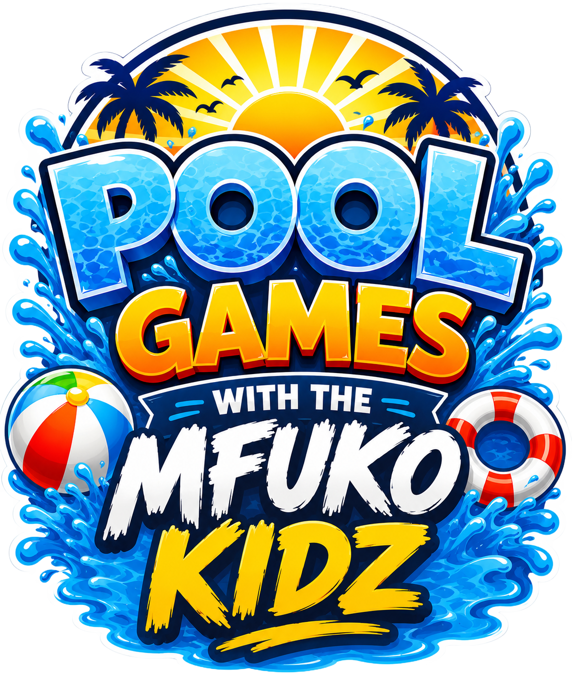Pool Games with the Mfuko Kidz logo